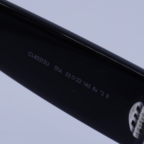 Celine CL40312U TRIOMPHE 01A Sunglasses Shiny Black Oval Frame, Grey Lenses - Picture 8 of 10